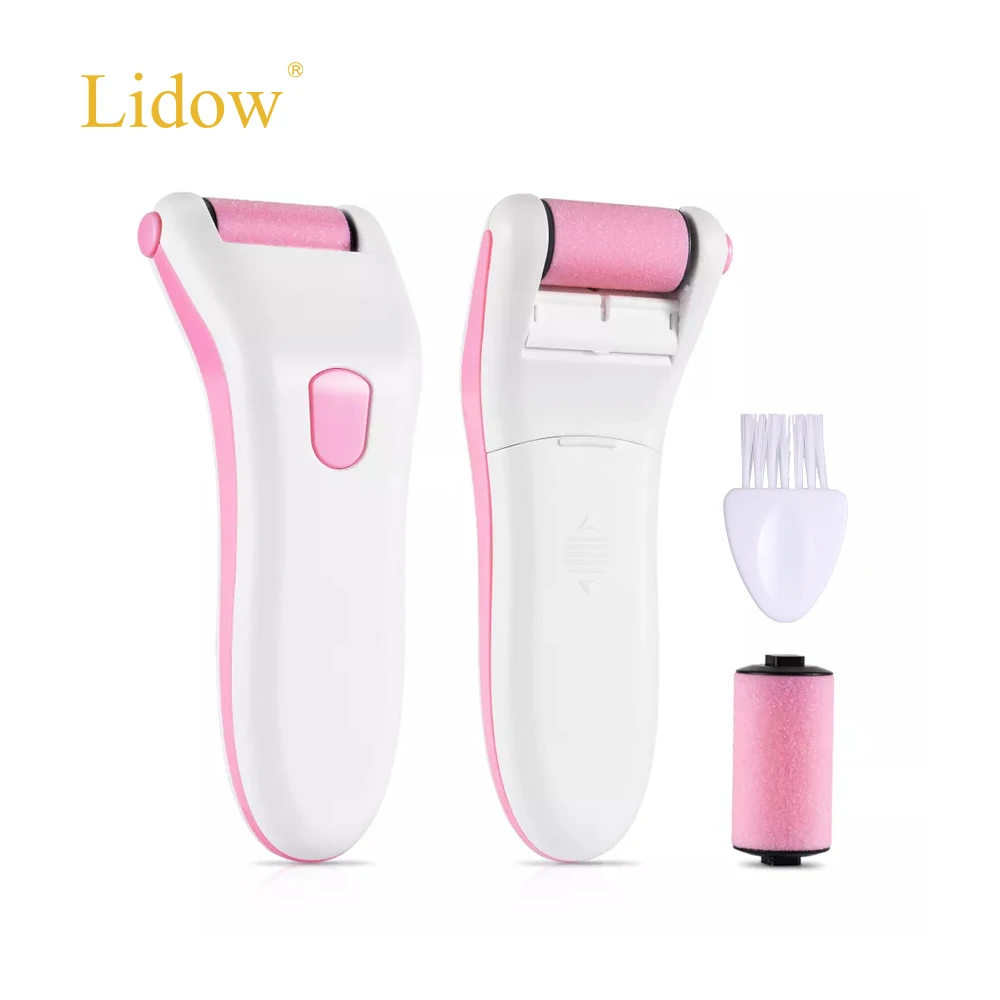 LIDOW Dry Battery Pedicure Electronic Foot File Pedicure Machine Set Remove Dead Skin Electric Foot File and Callus Remover