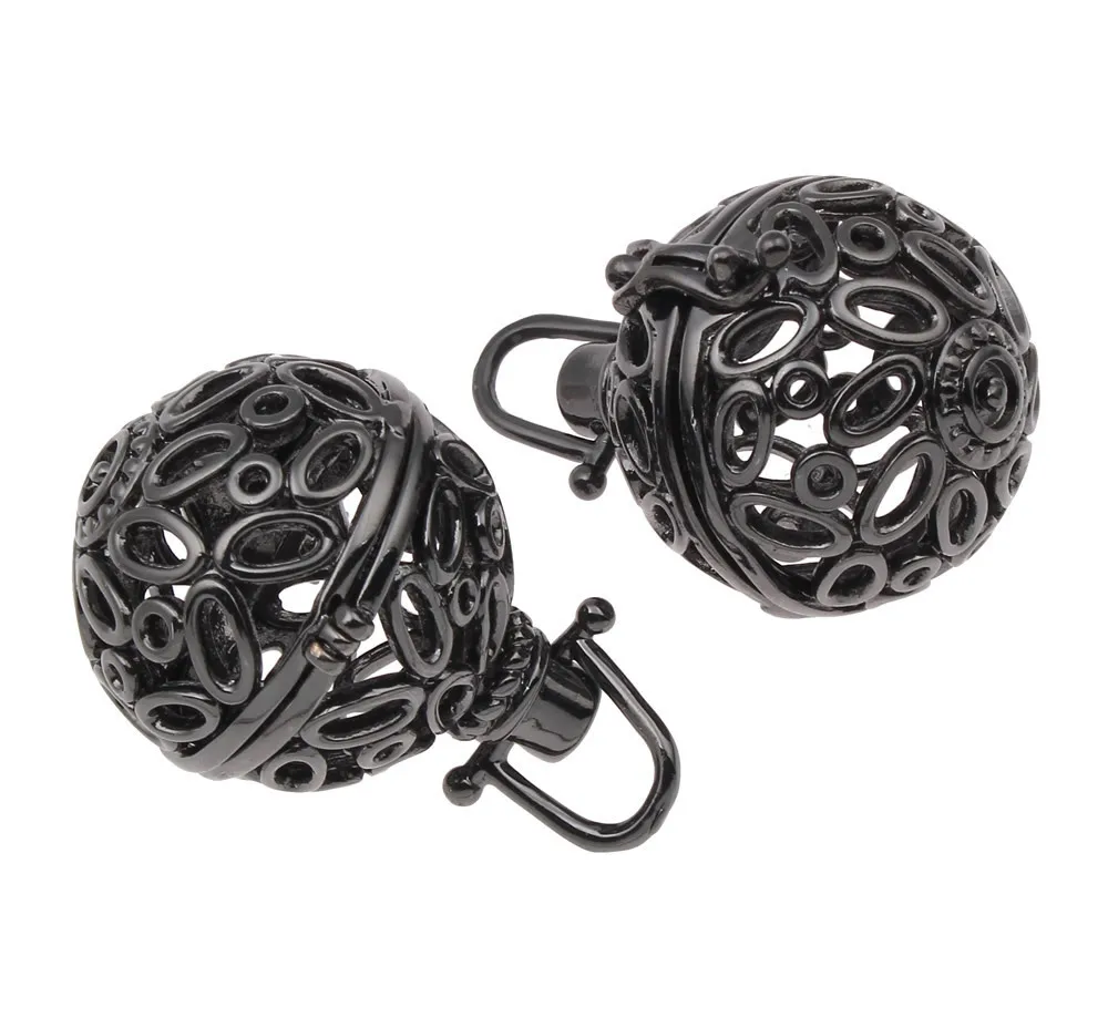 Jewelry Necklaces DIY hand made Round Locket Ball Cage Pendant Mountings Can Open Charms DIY Necklace Jewelry making