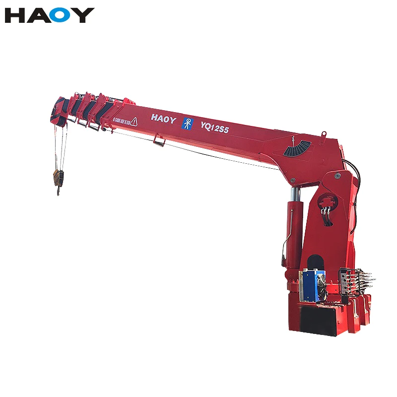 Small Straight Arm Telescopic Loader Crane Construction Ship Crane Use With Hydraulic Winch