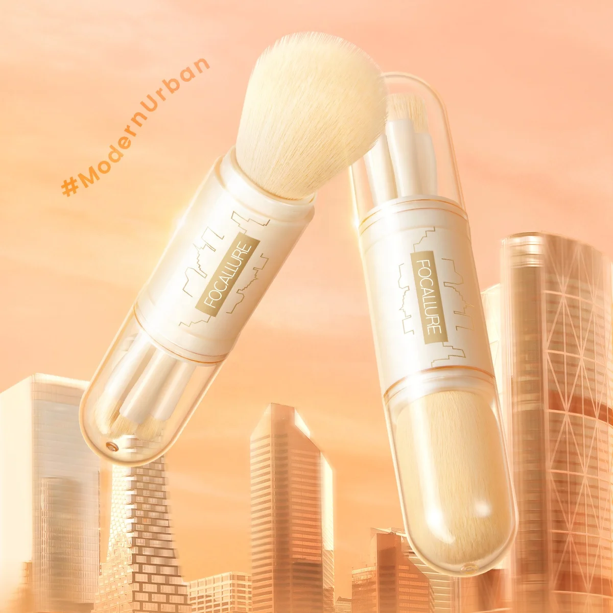 FOCALLURE FA-T02  Quality Makeup Brushes Set Mini Cosmetic Brush 4 in 1 Makeup Brush