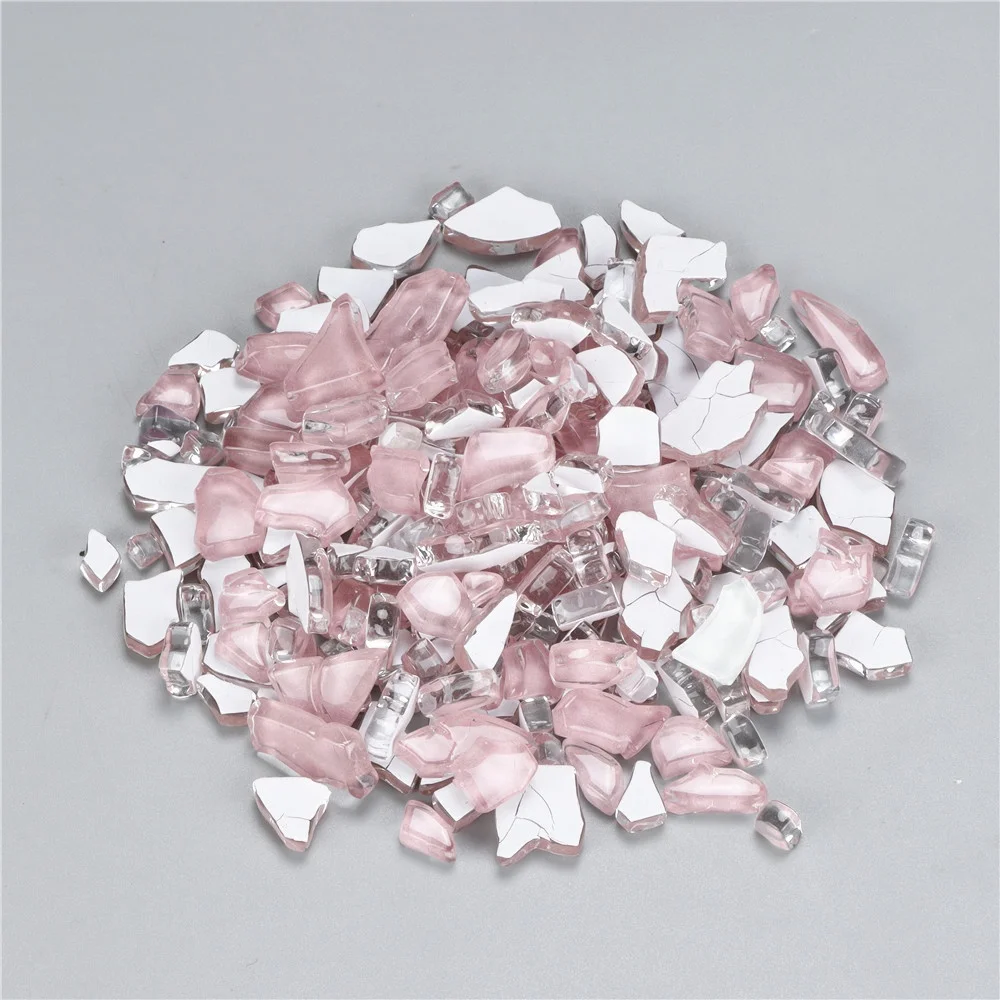 Irregular clear ice crackle mosaic handmade broken crystal clear glass mosaic tile