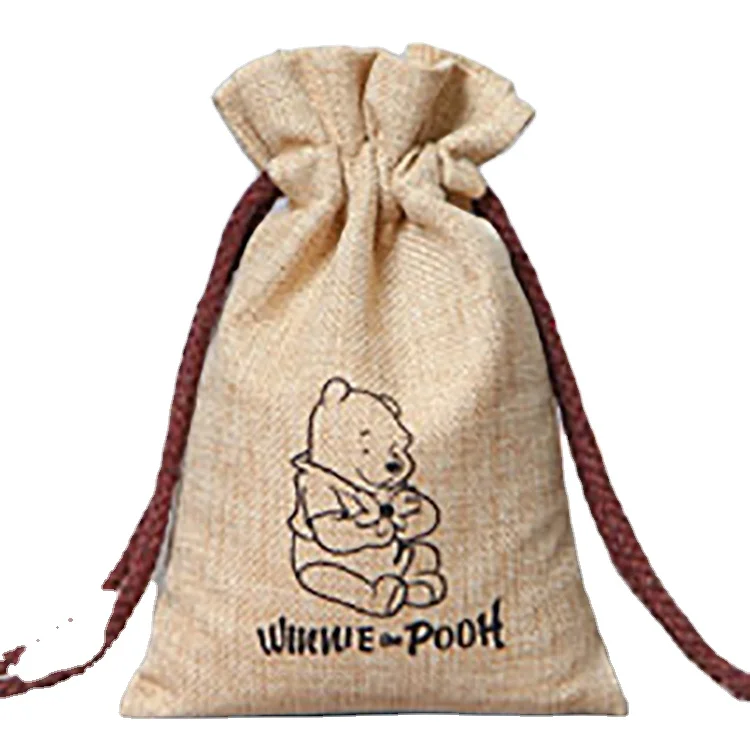 Hot sell custom drawstring burlap fabric packaging pouch jewelry jute bag for Gift Bags Jute Jewelry Drawstring Bags