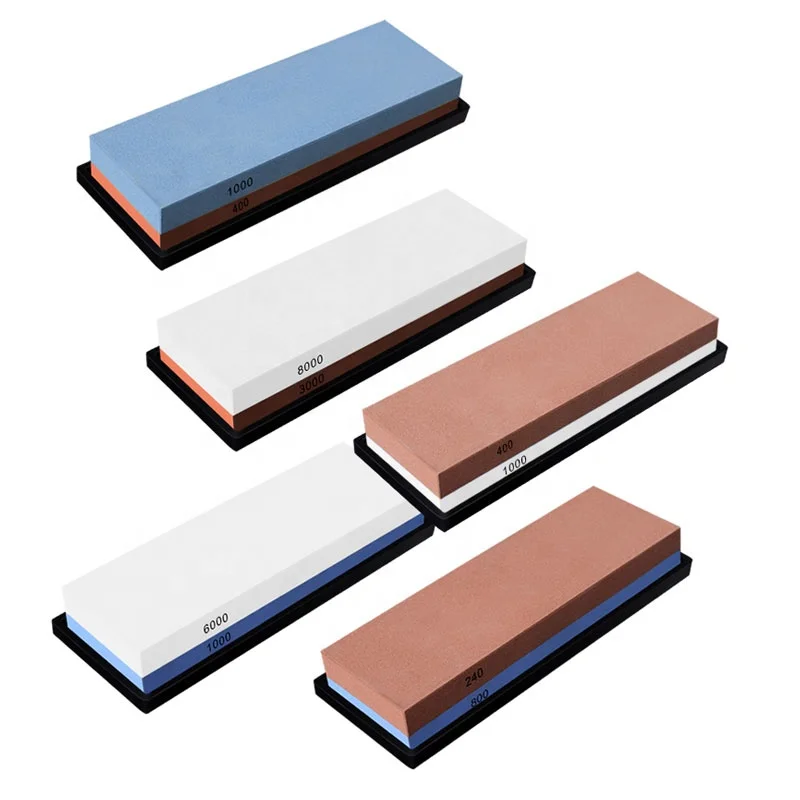 2 in 1 Sharpening Stone Rectangular Knife Grinding Tools Double Sides Whetstone 400/1000 Grits Scissors Kitchen Knife Sharpener