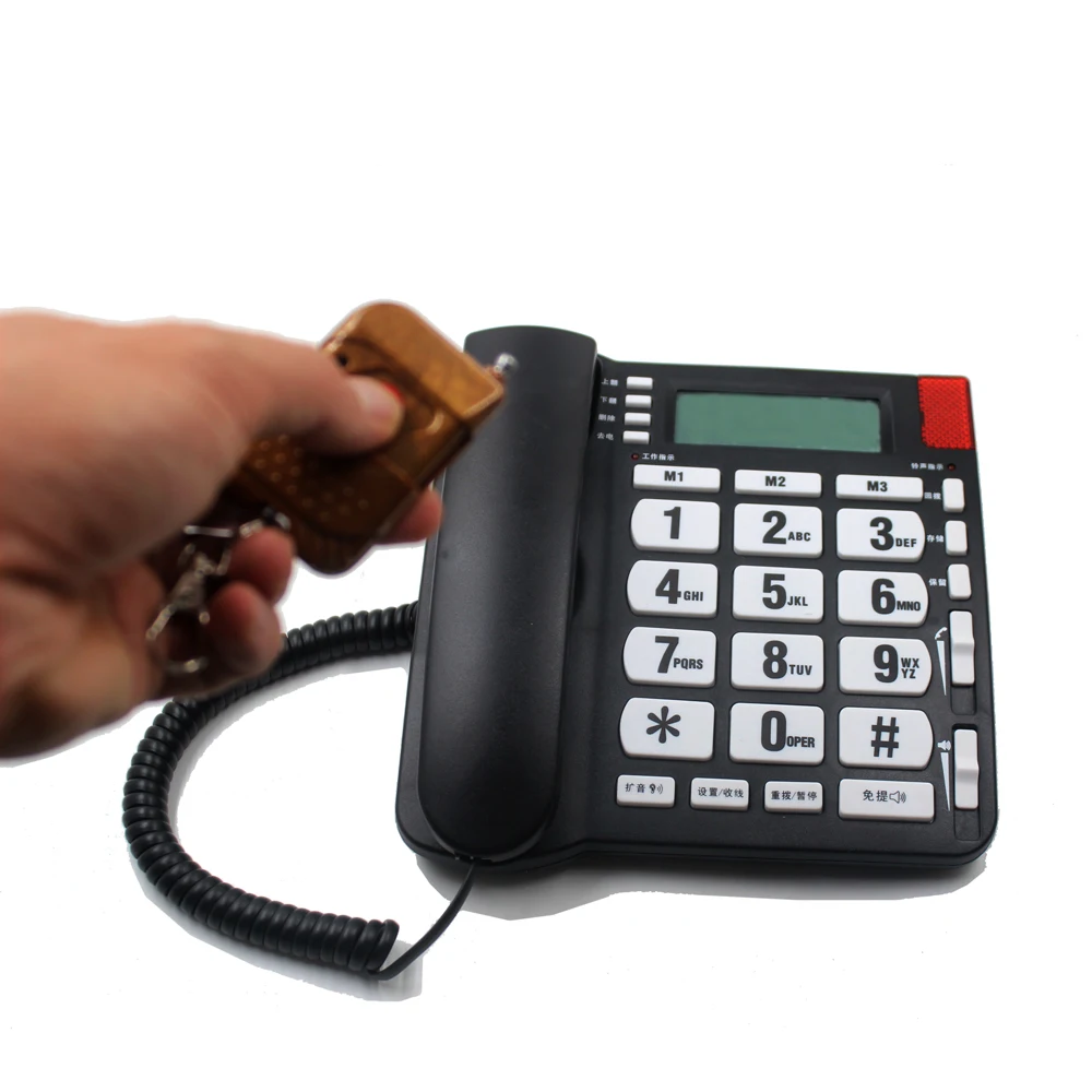 hot selling big button phone fancy corded house telephone set with basic function for elder People