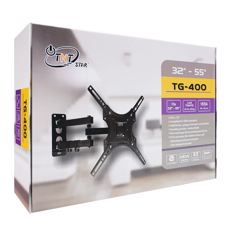 TNTSTAR TG-400 Motorised Rotating Corner Curved Tv-bracket-manufacturers Full Motion Tv