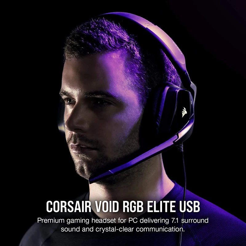 Corsair Void RGB Elite USB Premium Gaming Headset with 7.1 Surround Sound