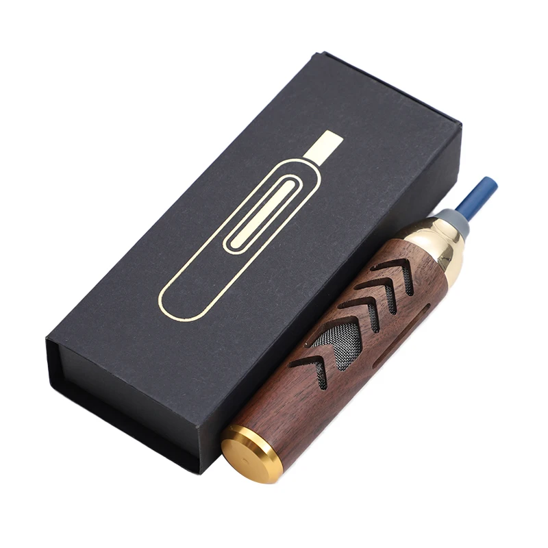 Wholesale New Design Luxury Wooden Car Ashtrays Custom High Quality Portable Rechargeable USB Handheld Ashtray