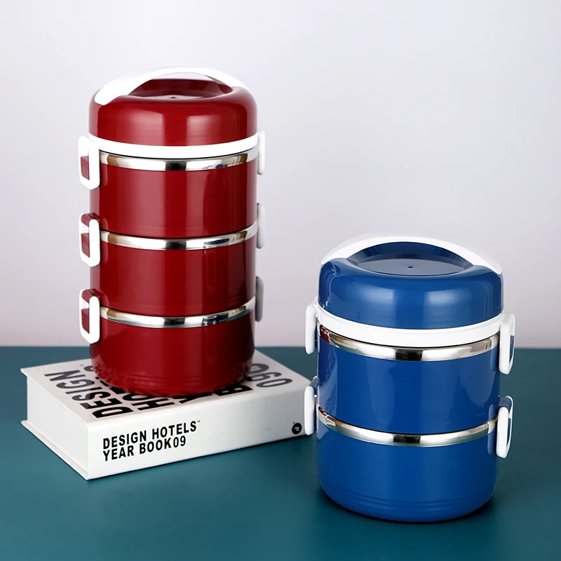
Muti-4 layered lunch box stainless steel insulated food container takeaway bento tiffin lunch box storage box 