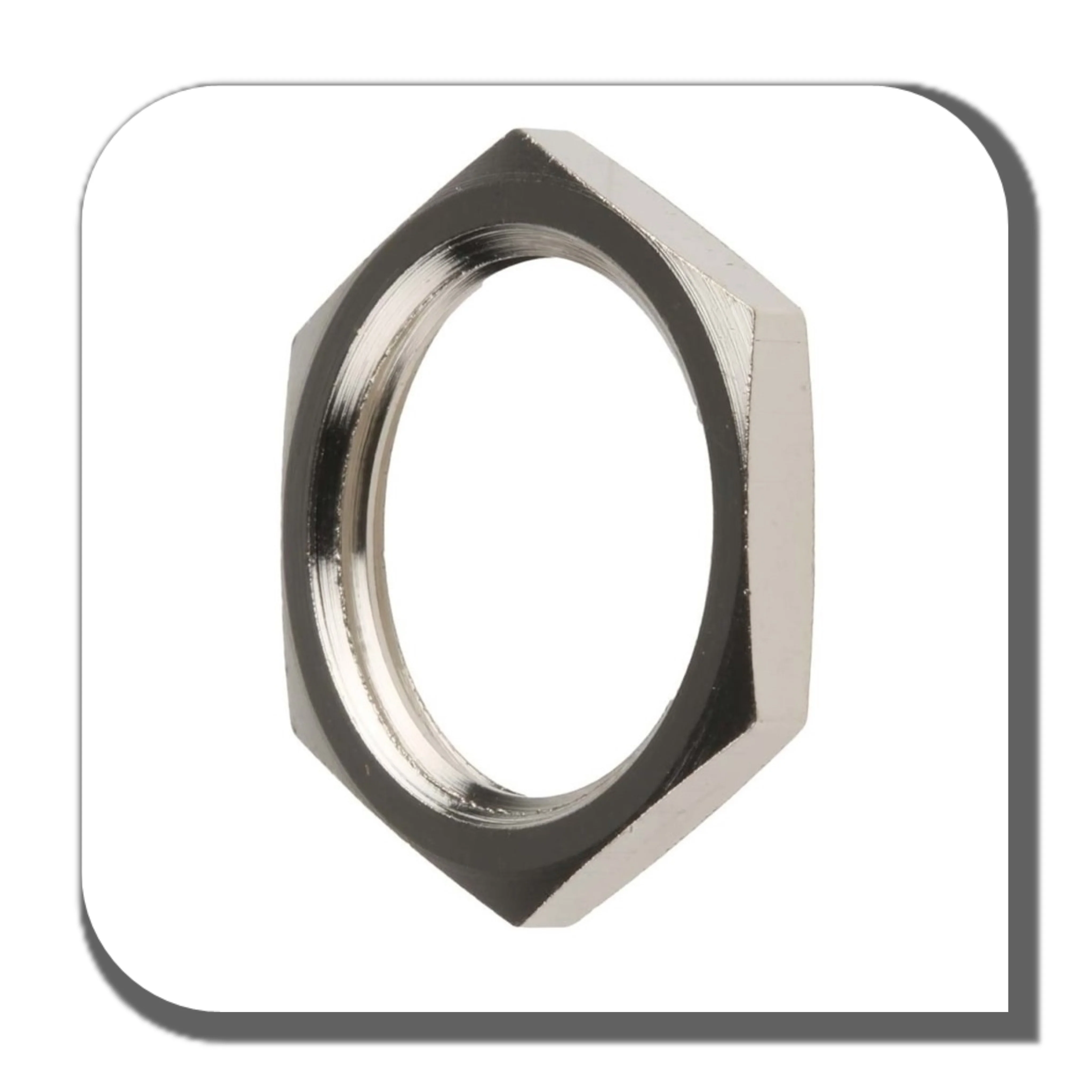 Thread 7/16-28 Brass hex insert lock panel thin nuts