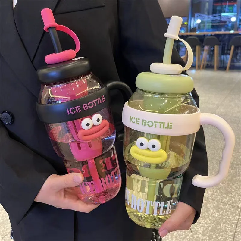 Hot Sale Leaking Proof 1300ml Wholesale Reusable Customize Plastic Tumbler With Straw And Handle And Infuser