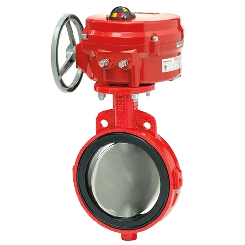 Factory Price Ductile Iron Wafer Type Motorized Butterfly Valve Electric Air Control
