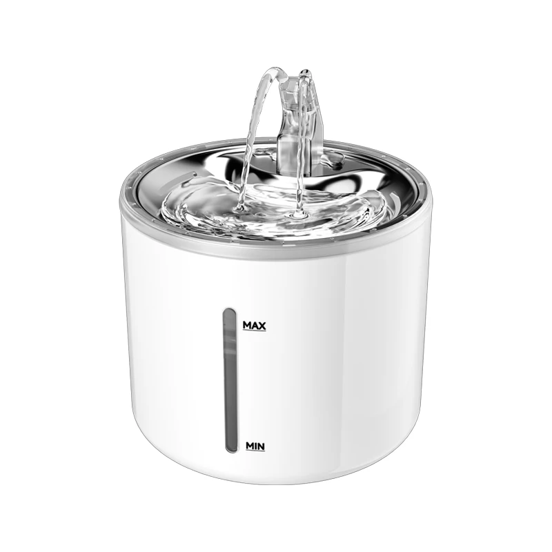 2022 Wholesale 2.6L Automatic Pet Drinking Fountain Stainless Steel Cat Water Fountain