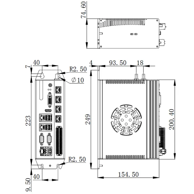 Thin client 2 ethernet port core i3 i5 i7 dual core 4 POE industrial Mini PC computer