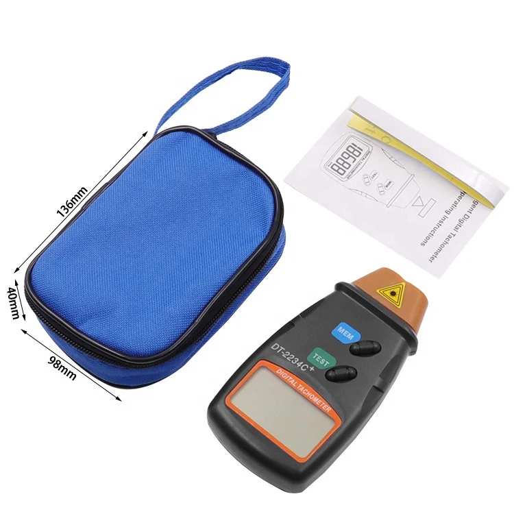  Promotion DT-2234C+ Digital Non Contact Laser Photo Tachometer 2.5-99999RPM