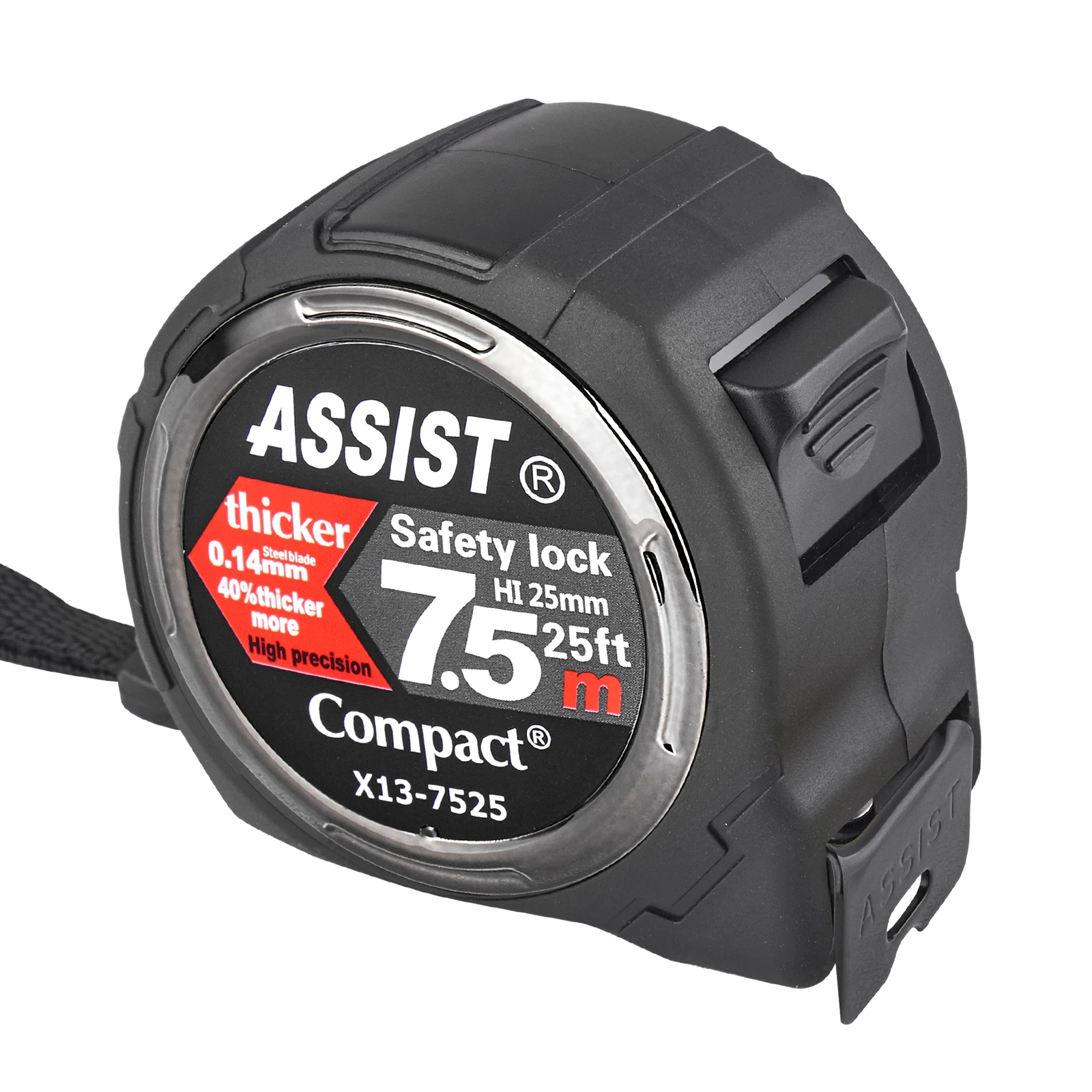 Assist High Quality Tape Stop Portable Tape Measure 3m/5m/7.5m/8m/10m Steel Measuring Tape