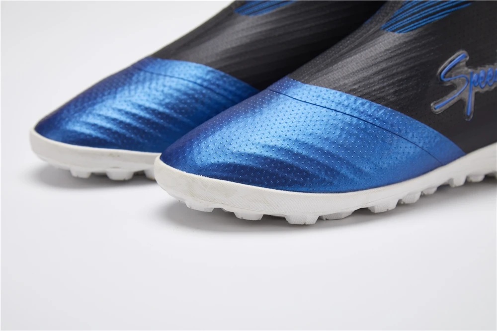 
2019 Factory Wholesale Men Athletic High Ankle TF football Cleats TPU Football Soccer boots Kids outdoor Training Sport Shoes 