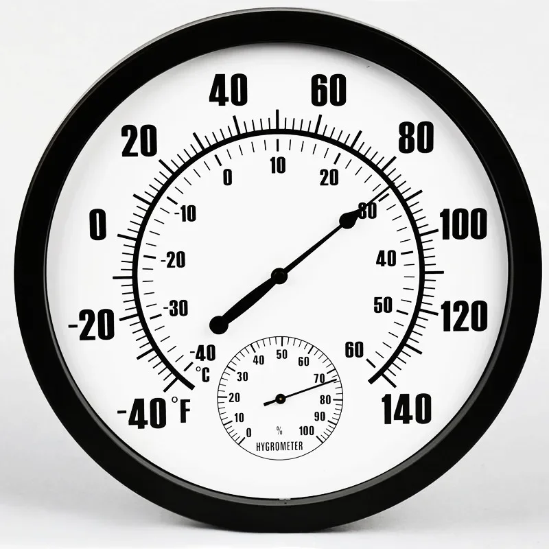 Indoor Outdoor 10INCH Large Wall Thermometer and Hygrometer  -40 to 60C