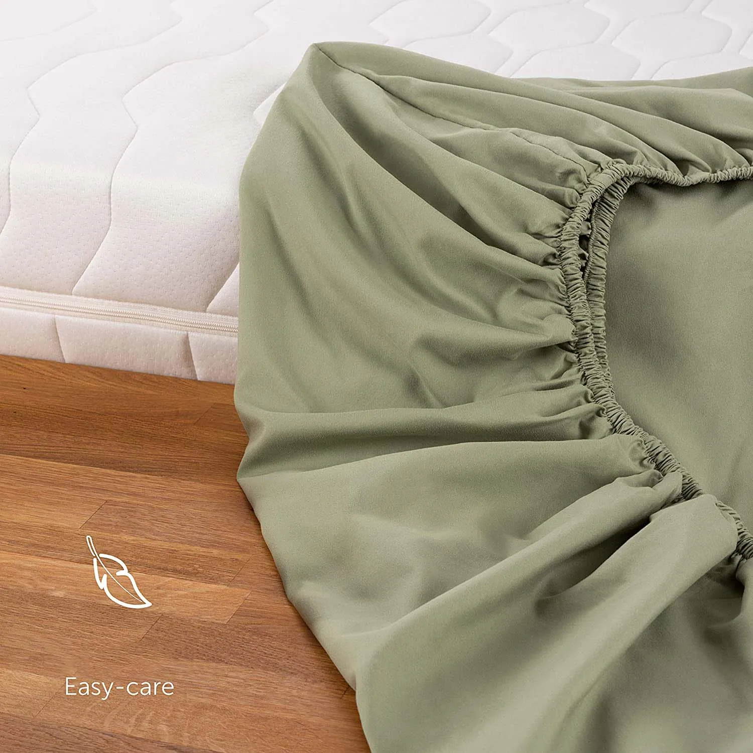 King Size Fitted Sheet 100%  Microfiber Fitted Sheet with Extra Deep Design