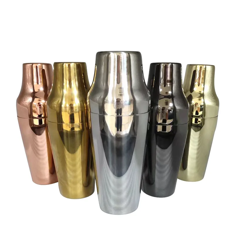 304 stainless steel French two section shaker two piece stainless steel shaker