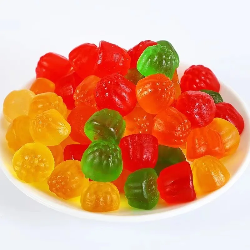 Christmas candy wholesaler colorful assorted fruit bulk gummy gummies candy