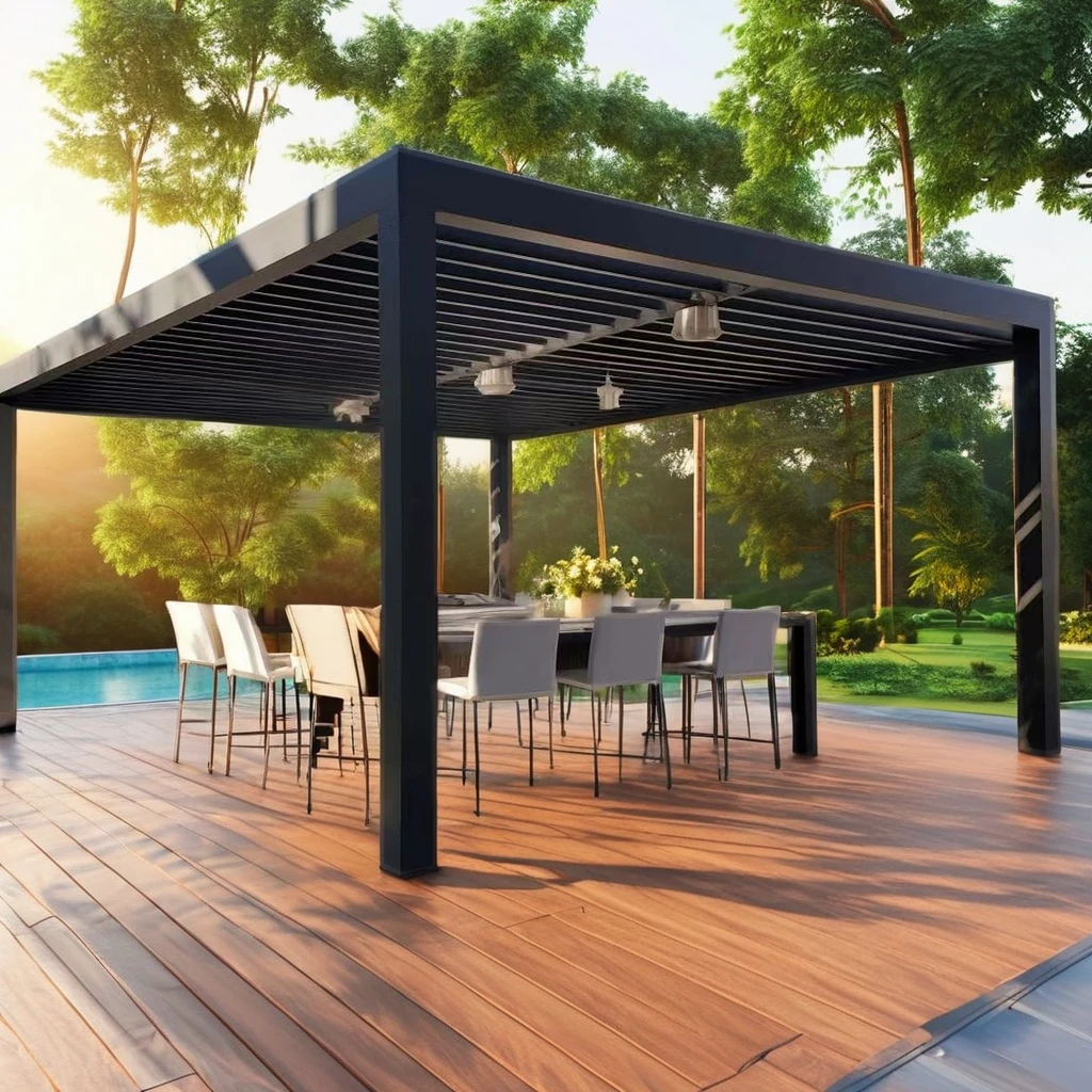 Youya Wholesale Hot Sale Easily Assembled Outdoor Garden Louver Pergola System Louvered Cost Patio Electric Roof Pergola