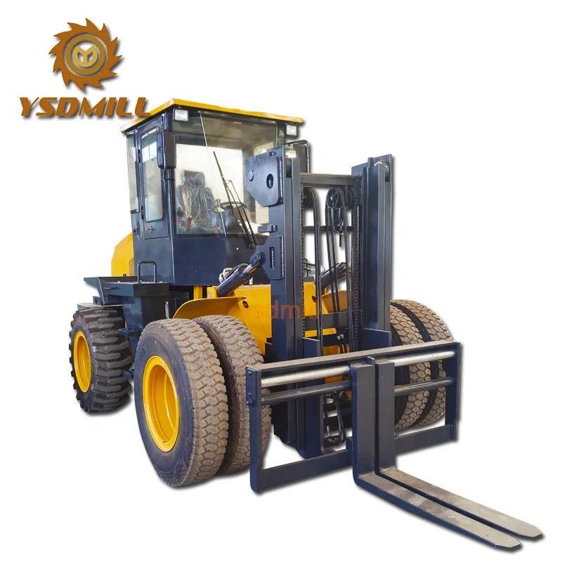 Off road Forklift Outdoor 4x4 2.5 3 3.5 4 5 6 7 Ton All Rough Terrain Forklift Truck