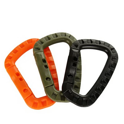 Plastic keychain/bag  spring hook snap carabiner clip Tactical buckle