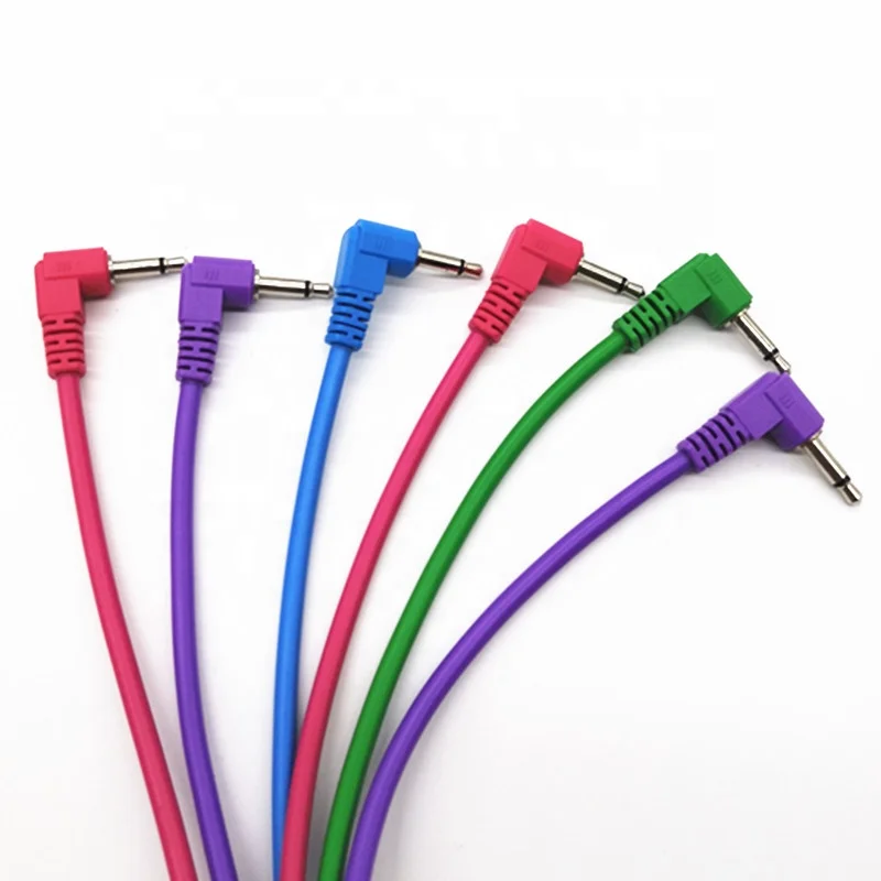 High quality Right angle 3.5mm TS mono eurorack patch cables for modular music synthesizers