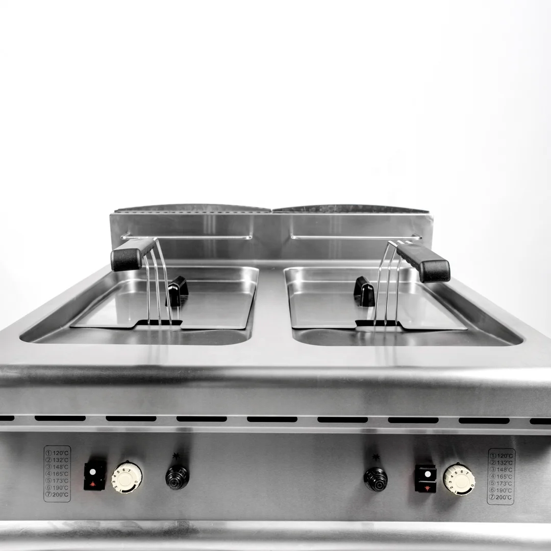 Frying Machine Gas Fryer Stainless Steel Fried Chicken Machine French Fries for KFC 20L*2 Commercial Fryer Deep Fryer