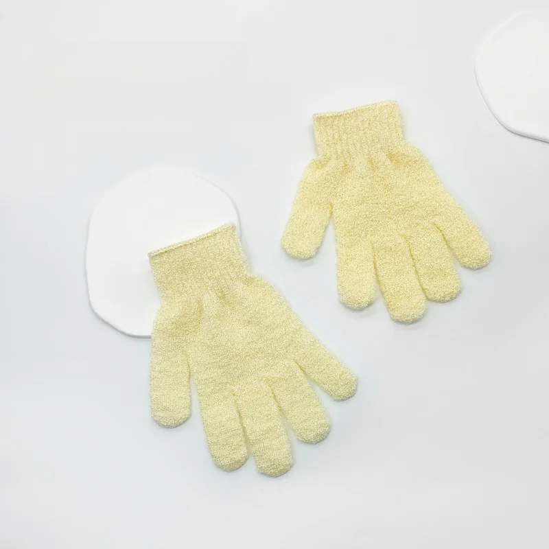 UUYP New Design High Quality Nature Rubbing Ash Spa Massage Shower Bathhouse Mud Towel Removes Dead Dry Skin Fiber Bath Gloves