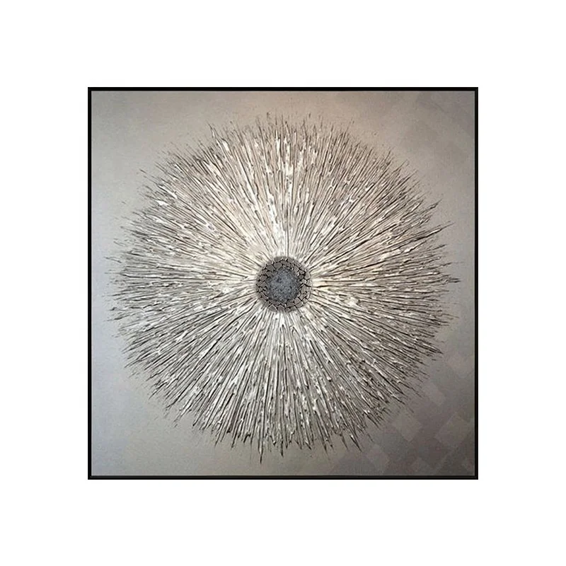 Modern hand-painted decorative painting silver luxury oil painting abstract painting art