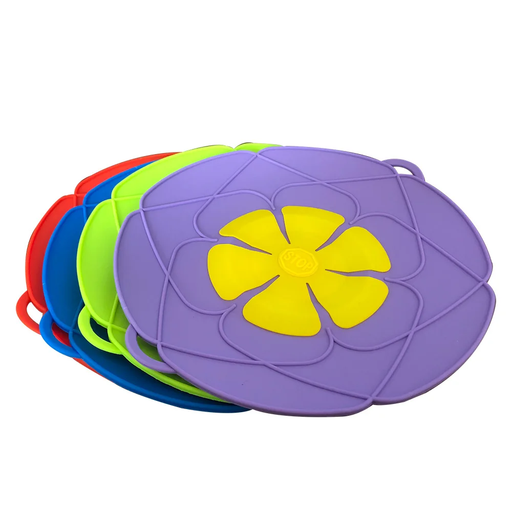Multi-Function Anti Spill Lid Cover Food Grade Silicone Boiling Pot Lids Reusable Cooking Kitchen Tool Anti Spill Pot Cover