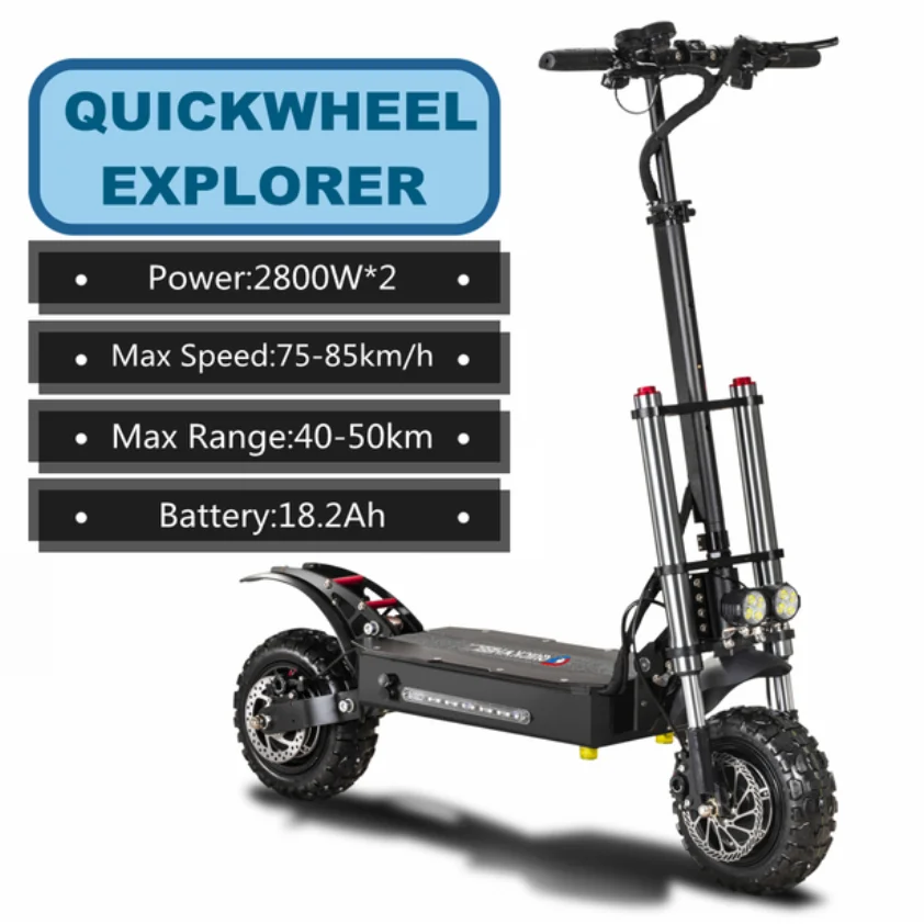 Quickwheel электрический скутер Новый 11 дюймов Европа складной 60V 38.4Ah 5600W ЕС склад Электрический самокат для взрослых Италия