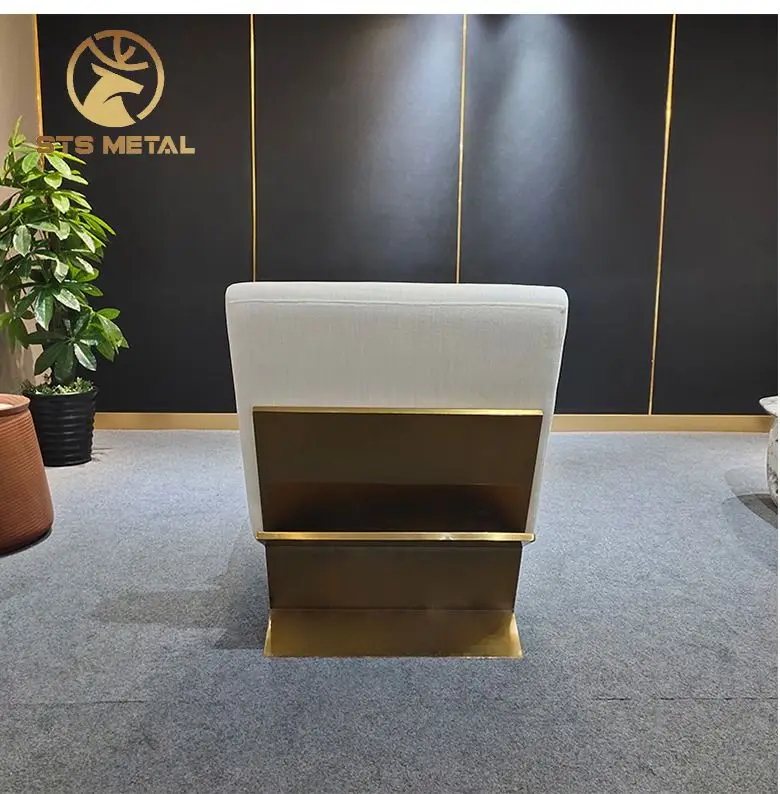 Scandinavian stainless steel single sofa chair modern simple designer living room villa fashion leisure chair customized