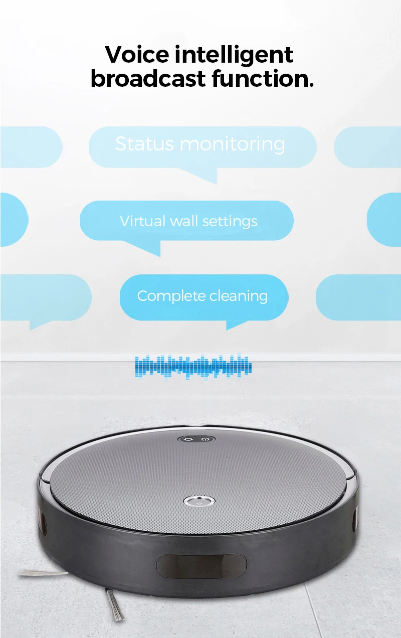 Robot Vacuum Cleaner VSLEAM VISION & Gyro Navigation Gold Brand OEM Manufacturer Brushless Motor