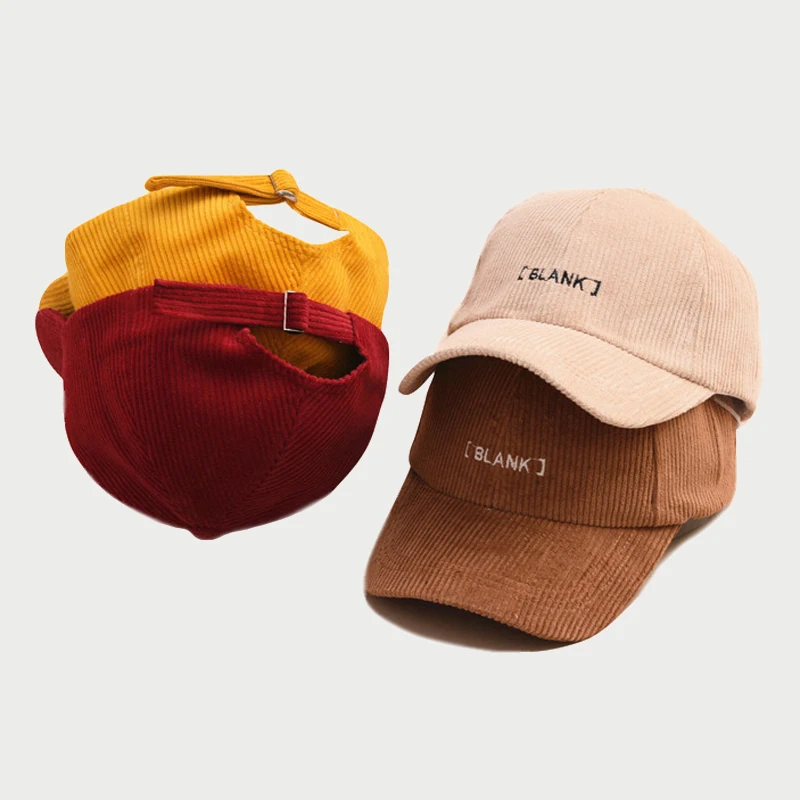 Oem Custom Design Embroidery Logo multicolor corduroy hat Baseball ,High Quality 6 Panel Men Women corduroy baseball cap