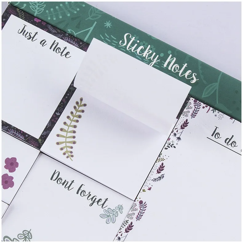 Amazon Sticky Note Pad 3x3 inches 10 Colors Custom Logo Print Sticky Note 100 Sheets Multi color Sticky Notes Cute