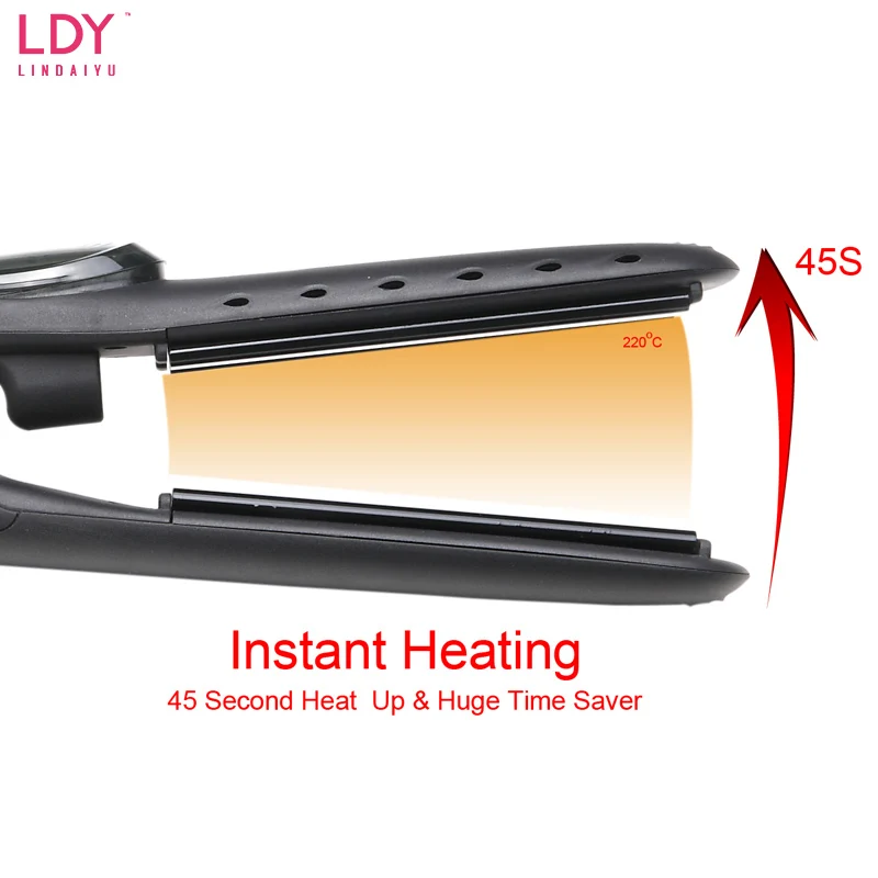 Профессиональный Выпрямитель для волос LDY, быстрое керамическое титановое выпрямитель для волос
