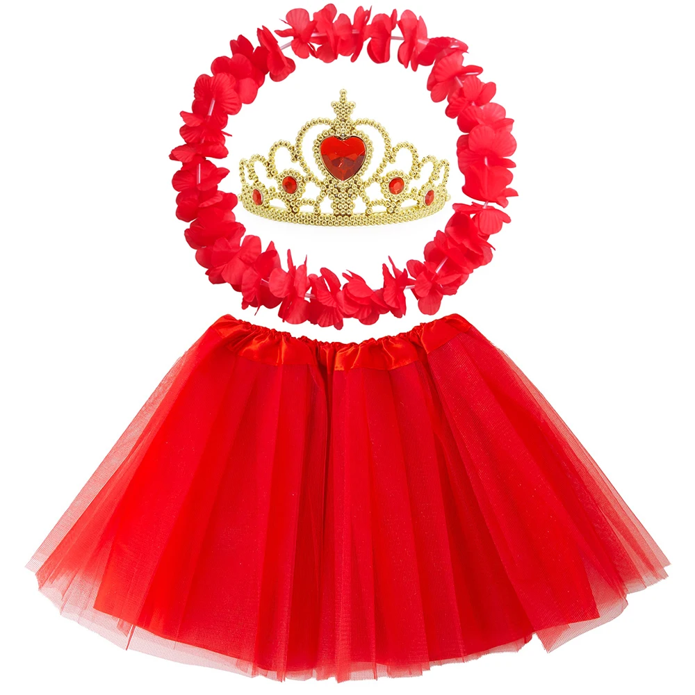 CM234 Wholesale Kid Ballet Performance Costume Princess Mesh Tutu Skirt Flower Garlands Tiara Crown for Girls Birthday Dress Up