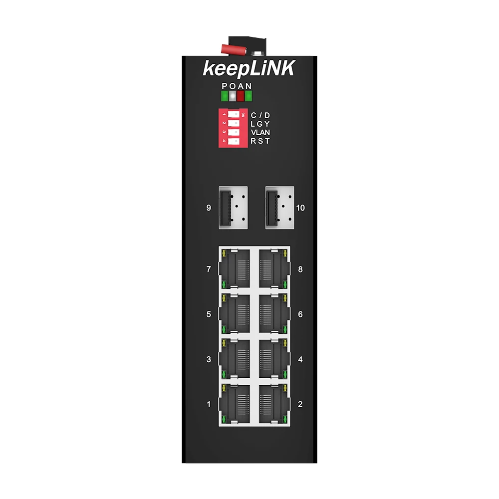 Промышленный 2 * GE 1 SFP с 8 RJ45 Ethernet PoE 100 Мбит/с 1000 9 10 портами неуправляемый переключатель WatchDog наружный мониторинг
