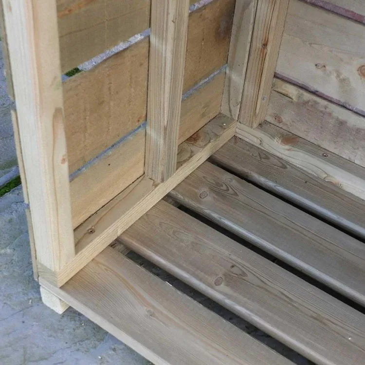 Outdoor Backyard Storage Wooden Woodshed Firewood Rack Stand Logs Holder