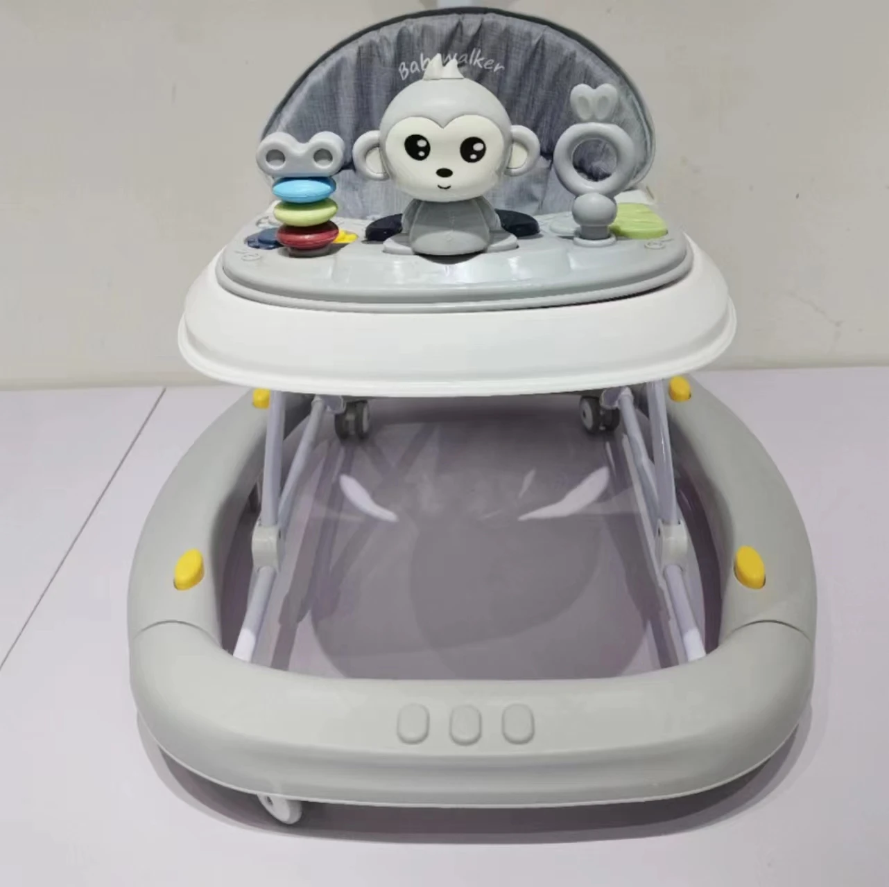 High Quality Plastic Musical Baby Activity Walker Rocking Horse Toddler Walker with Anti-Rollover Feature Hand Push Walkers