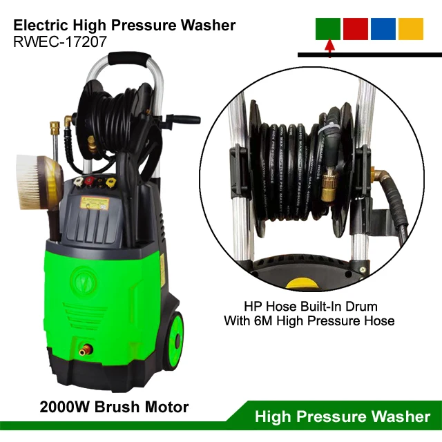 2000W Home Electric High Pressure Cleaner Cold Water Jet Car Washing Easy Movable Portable Pressure Cleaner Pump Machine