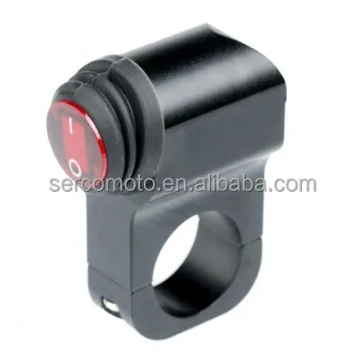 Универсальная Водонепроницаемая прозрачная цветная кнопка переключения Sercomoto, отключение 22-25 мм, ручка ВКЛ-ВЫКЛ, переключатели для мотоциклов