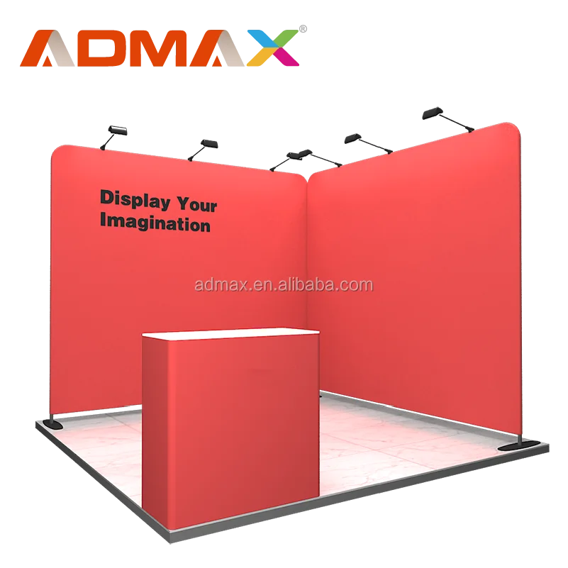 ADMAX TE-19F-BW36006 model modular aluminum frame advertising showcase display tradeshow hot selling trade show booth exhibition