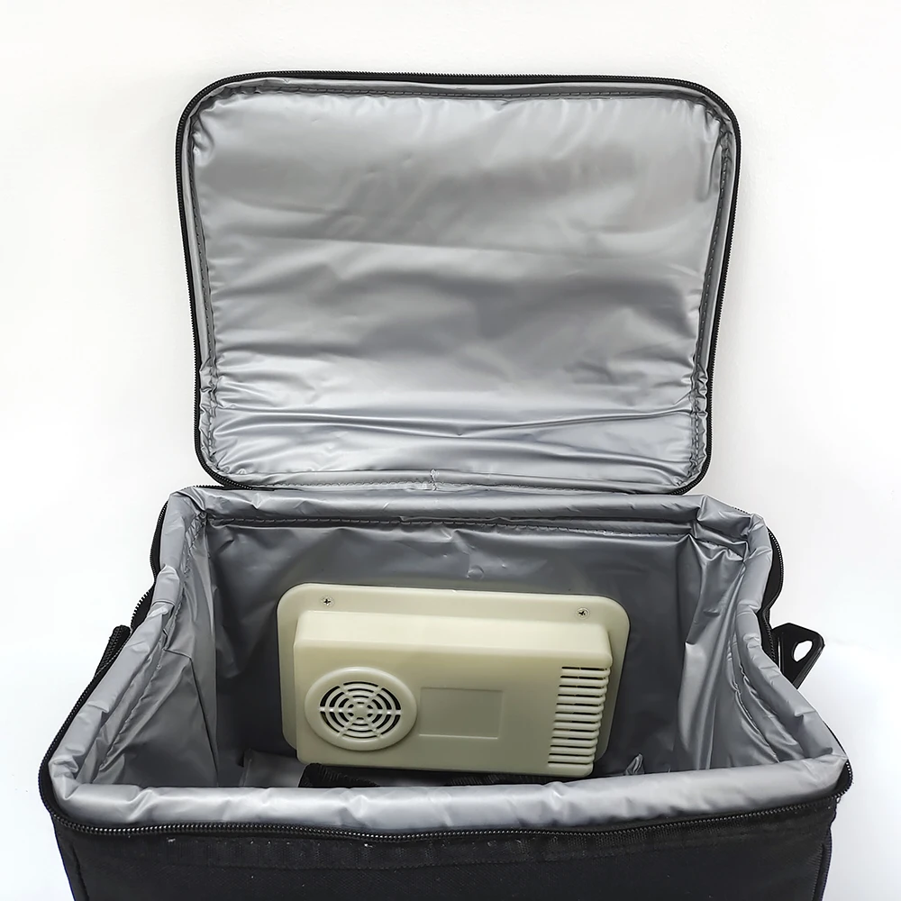 Hot Selling 15L Insulated Cooler Bag DC 12V Portable Flat Folding Cooler Bag Camping Fridge For Beach