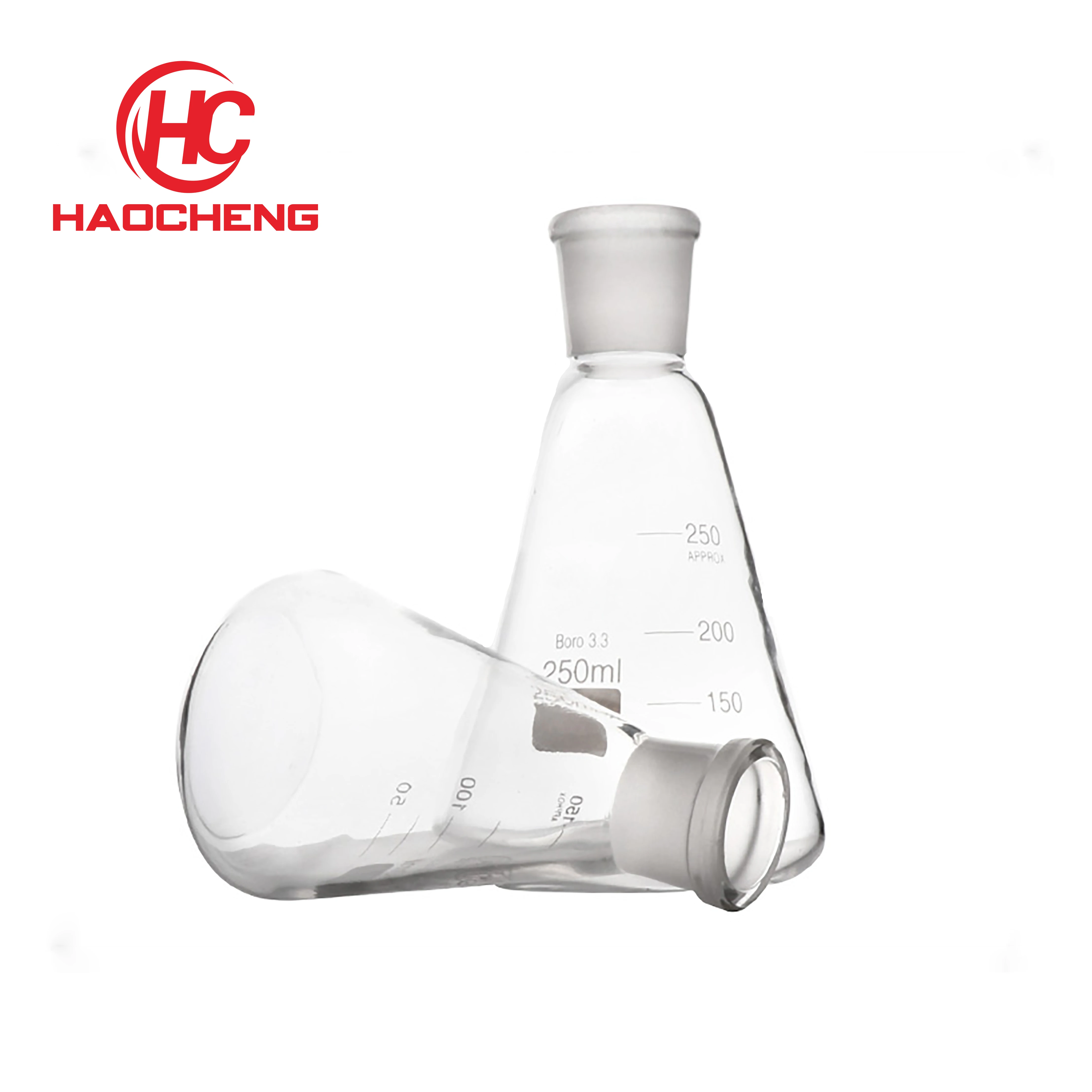 Lab glassware 100ml erlenmeyer conical flask with narrow mouth
