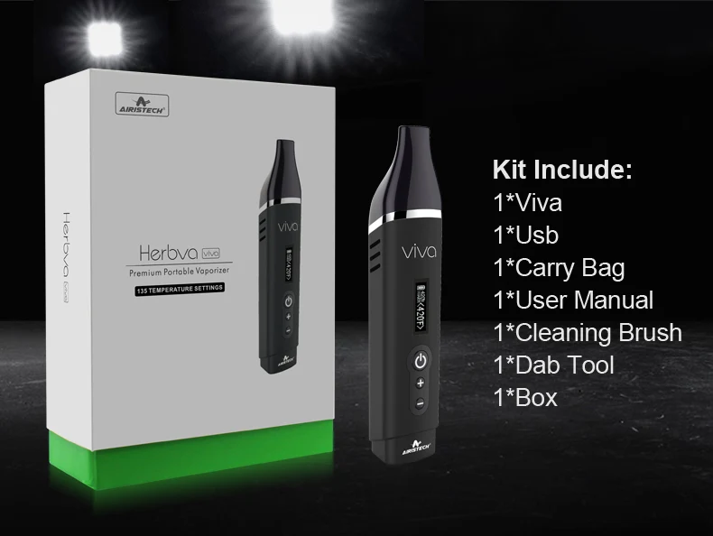 Original design vaporizer high quality electronic cigarette dry herb vaporizer Airis viva built-in 2200mAh vape pen