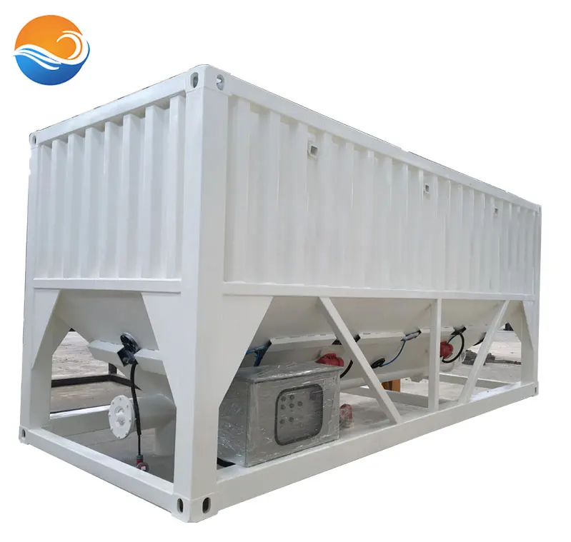 Hot Sale Container Type Silo For Cement Fly Ash 100 ton 200 Ton Horizontal Silo