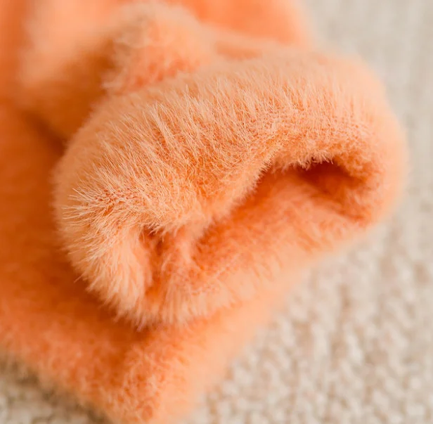 Kids Autumn Winter solid color fashion Coral fleece cartoon animal lovely floor cushion towel warm sock